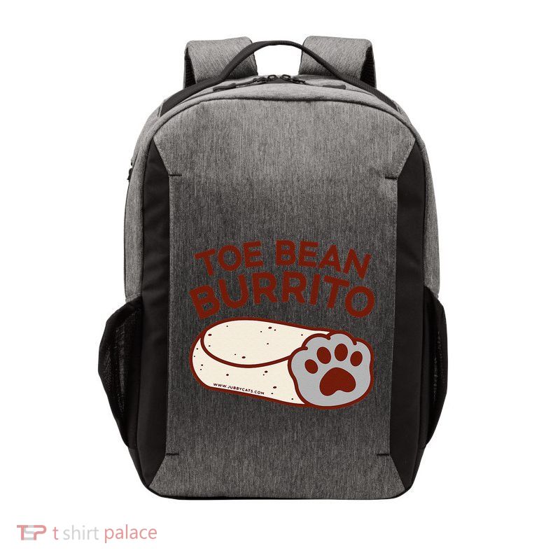 Toe Bean Burrito Funny Cute Cat Puns Toe Beans Vector Backpack