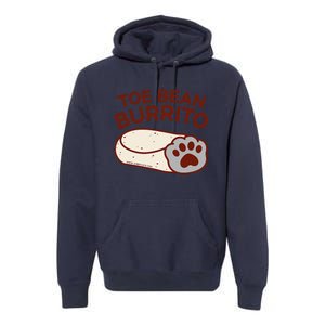 Toe Bean Burrito Funny Cute Cat Puns Toe Beans Premium Hoodie