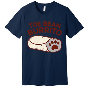 Toe Bean Burrito Funny Cute Cat Puns Toe Beans Premium T-Shirt