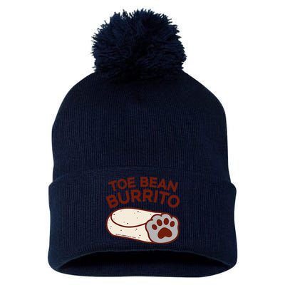 Toe Bean Burrito Funny Cute Cat Puns Toe Beans Pom Pom 12in Knit Beanie