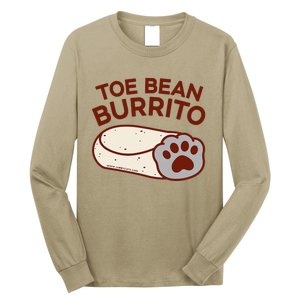 Toe Bean Burrito Funny Cute Cat Puns Toe Beans Long Sleeve Shirt