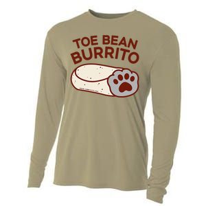 Toe Bean Burrito Funny Cute Cat Puns Toe Beans Cooling Performance Long Sleeve Crew