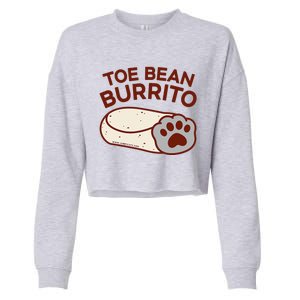 Toe Bean Burrito Funny Cute Cat Puns Toe Beans Cropped Pullover Crew