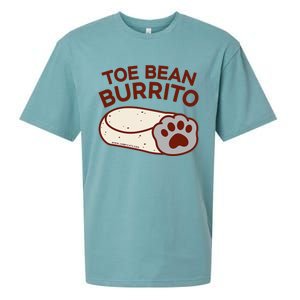 Toe Bean Burrito Funny Cute Cat Puns Toe Beans Sueded Cloud Jersey T-Shirt