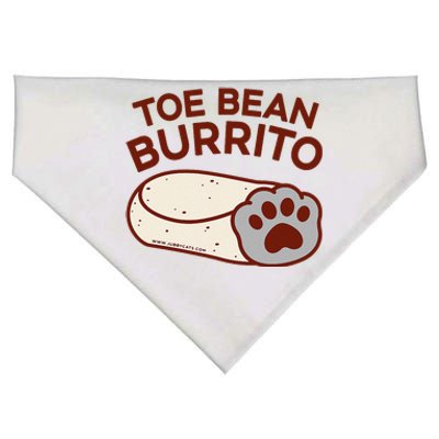 Toe Bean Burrito Funny Cute Cat Puns Toe Beans USA-Made Doggie Bandana