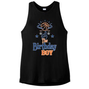 The Birthday Basketball Theme Matching Family Party Gift Ladies PosiCharge Tri-Blend Wicking Tank