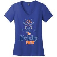 The Birthday Basketball Theme Matching Family Party Gift Women's V-Neck T-Shirt