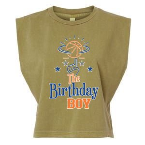 The Birthday Basketball Theme Matching Family Party Gift Garment-Dyed Women's Muscle Tee