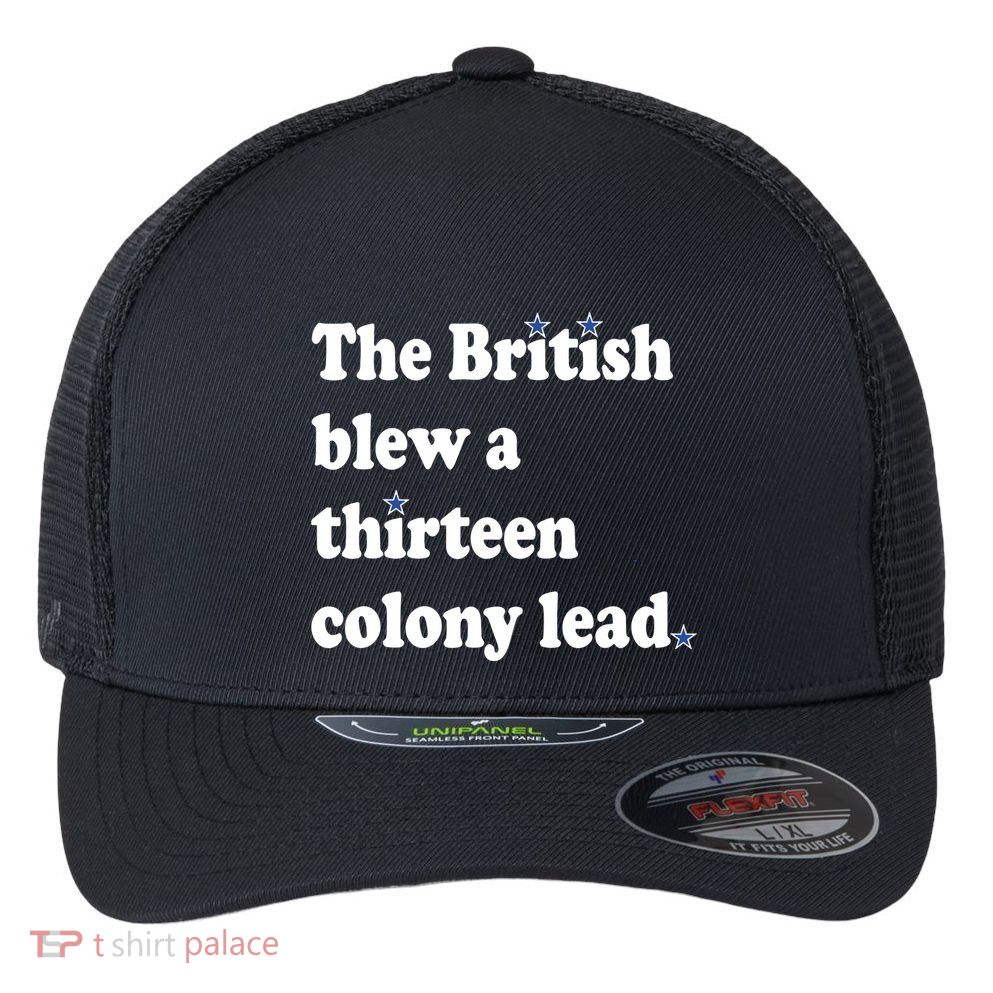 The British Blew A Thirteen Colony Lead Flexfit Unipanel Trucker Cap