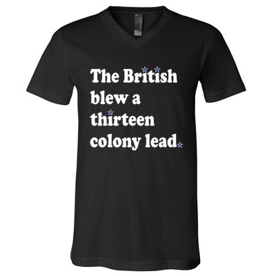 The British Blew A Thirteen Colony Lead V-Neck T-Shirt