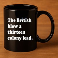 The British Blew A Thirteen Colony Lead 11oz C Handle Ceramic Mug