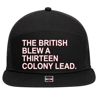 The British Blew A Thirteen Colony Lead 7 Panel Mesh Trucker Snapback Hat