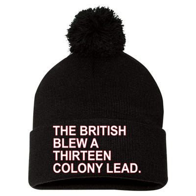 The British Blew A Thirteen Colony Lead Pom Pom 12in Knit Beanie