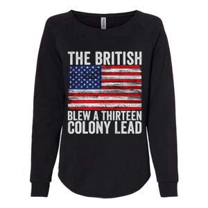 The British Blew A Thirteen Colony Lead Womens California Wash Sweatshirt