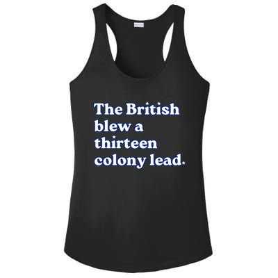 The British Blew A Thirteen Colony Lead Ladies PosiCharge Competitor Racerback Tank