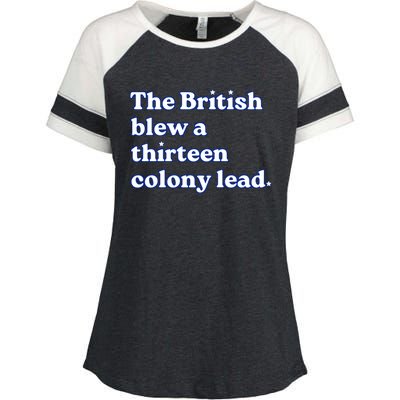 The British Blew A Thirteen Colony Lead Enza Ladies Jersey Colorblock Tee