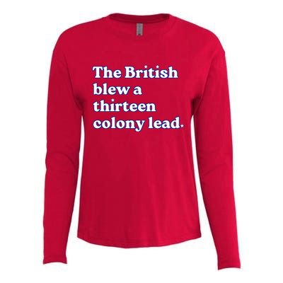 The British Blew A Thirteen Colony Lead Womens Cotton Relaxed Long Sleeve T-Shirt