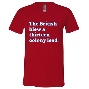 The British Blew A Thirteen Colony Lead V-Neck T-Shirt