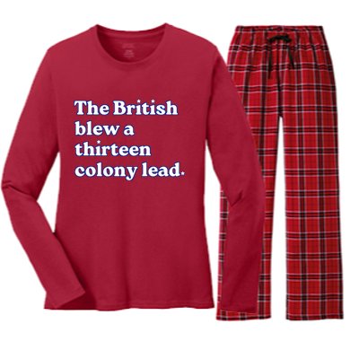 The British Blew A Thirteen Colony Lead Women's Long Sleeve Flannel Pajama Set 