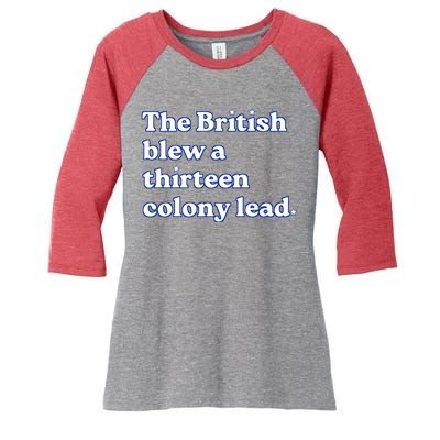 The British Blew A Thirteen Colony Lead Women's Tri-Blend 3/4-Sleeve Raglan Shirt