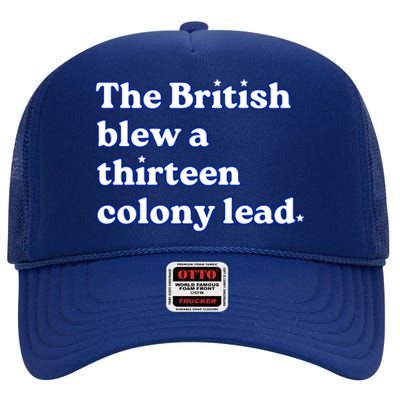 The British Blew A Thirteen Colony Lead High Crown Mesh Back Trucker Hat