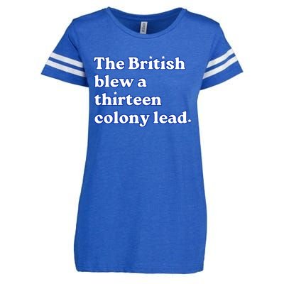 The British Blew A Thirteen Colony Lead Enza Ladies Jersey Football T-Shirt