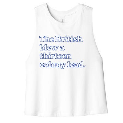 The British Blew A Thirteen Colony Lead Women's Racerback Cropped Tank