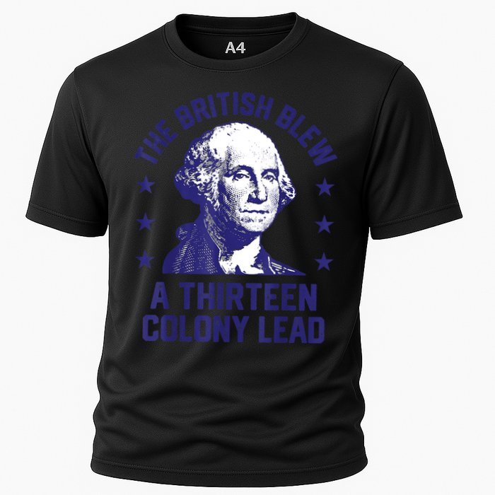 The British Blew A 13 Colony Lead Retro Us George Washington Cooling Performance Crew T-Shirt