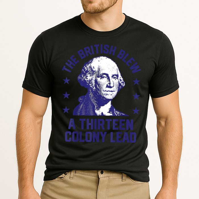 The British Blew A 13 Colony Lead Retro Us George Washington Cooling Performance Crew T-Shirt