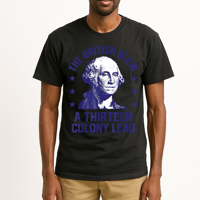 The British Blew A 13 Colony Lead Retro Us George Washington Tall T-Shirt