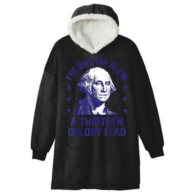 The British Blew A 13 Colony Lead Retro Us George Washington Hooded Wearable Blanket