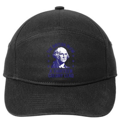 The British Blew A 13 Colony Lead Retro Us George Washington 7-Panel Snapback Hat