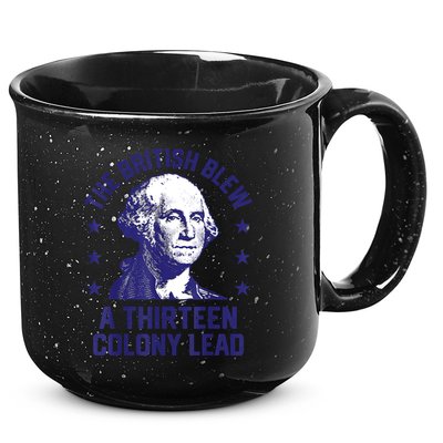 The British Blew A 13 Colony Lead Retro Us George Washington 15oz Campfire Ceramic Mug