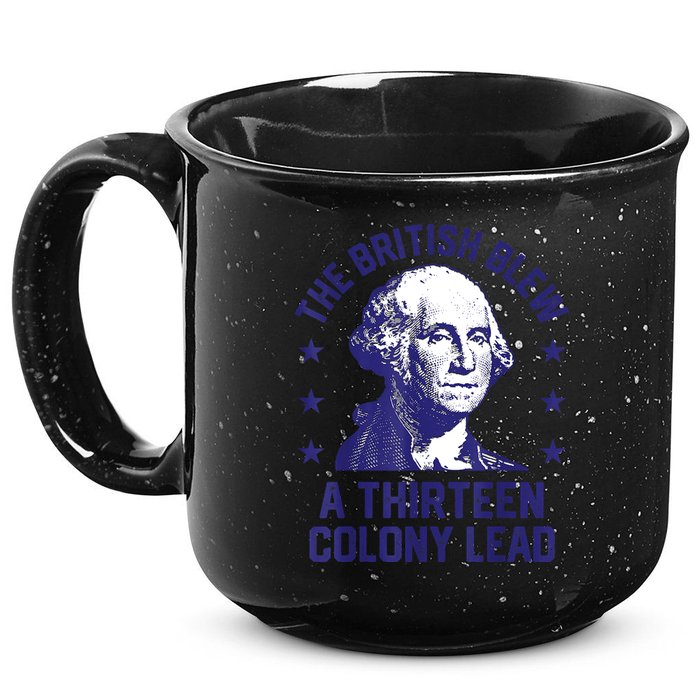 The British Blew A 13 Colony Lead Retro Us George Washington 15oz Campfire Ceramic Mug