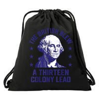 The British Blew A 13 Colony Lead Retro Us George Washington Drawstring Bag