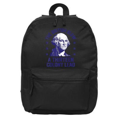 The British Blew A 13 Colony Lead Retro Us George Washington 16 in Basic Backpack