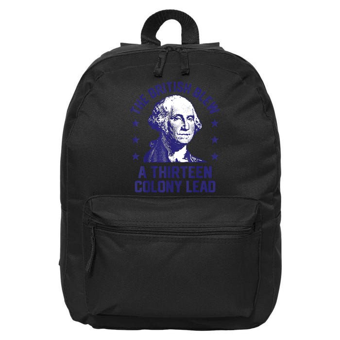 The British Blew A 13 Colony Lead Retro Us George Washington 16 in Basic Backpack
