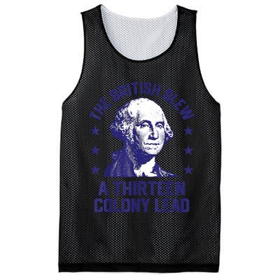 The British Blew A 13 Colony Lead Retro Us George Washington Mesh Reversible Basketball Jersey Tank