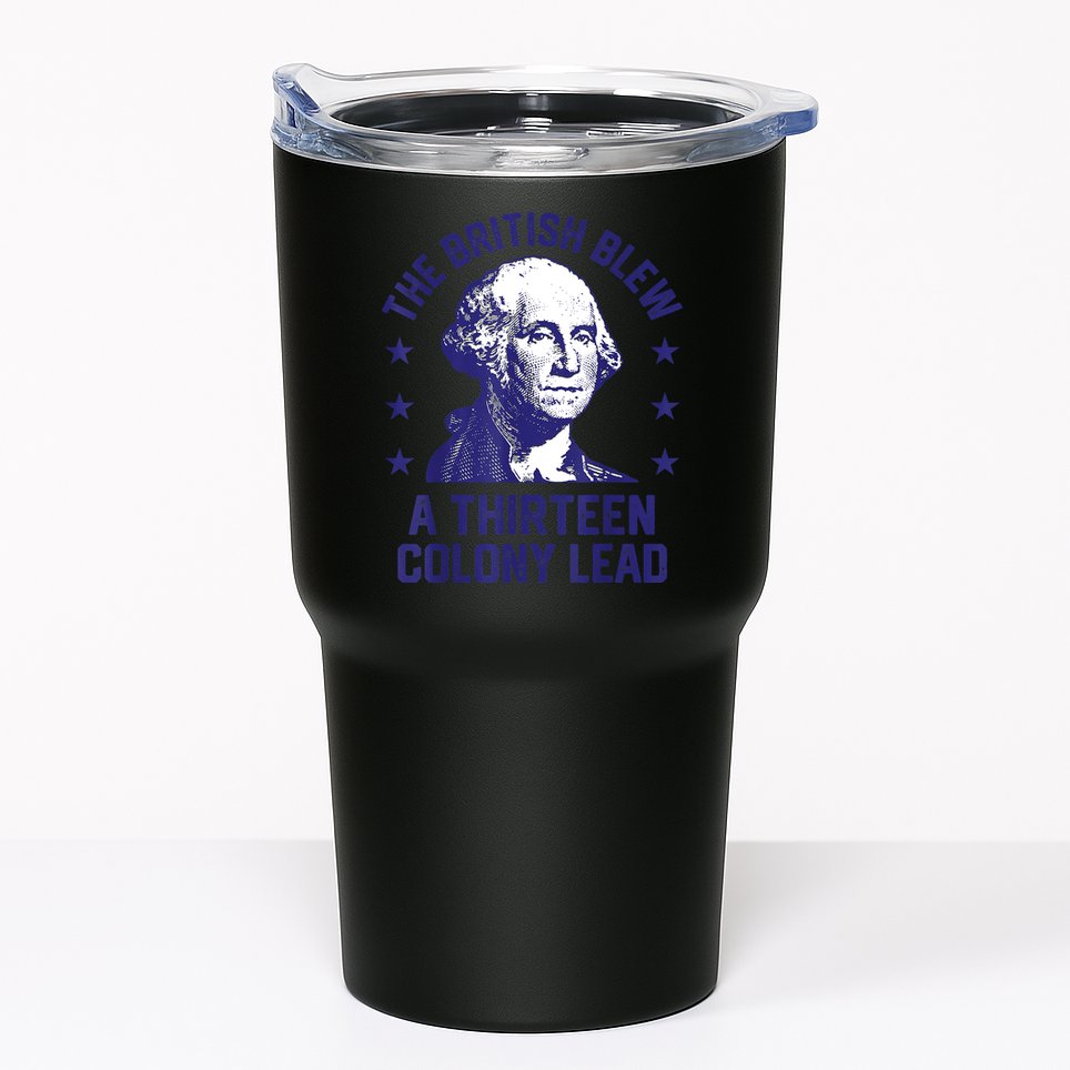 The British Blew A 13 Colony Lead Retro Us George Washington Tumbler