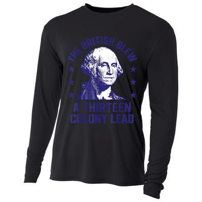 The British Blew A 13 Colony Lead Retro Us George Washington Cooling Performance Long Sleeve Crew