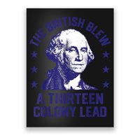 The British Blew A 13 Colony Lead Retro Us George Washington Poster