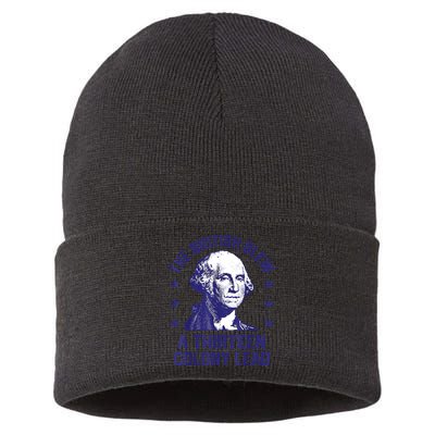The British Blew A 13 Colony Lead Retro Us George Washington Sustainable Knit Beanie