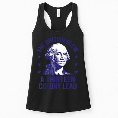 The British Blew A 13 Colony Lead Retro Us George Washington Womens Tank Top