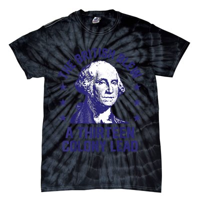 The British Blew A 13 Colony Lead Retro Us George Washington Tie-Dye T-Shirt