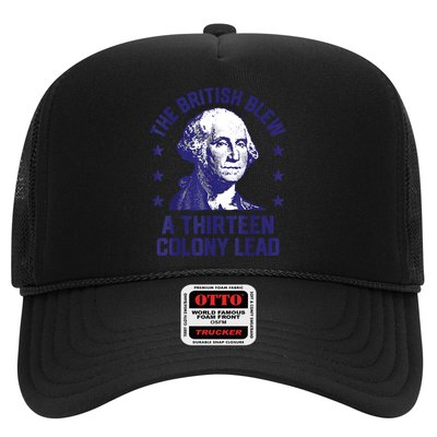 The British Blew A 13 Colony Lead Retro Us George Washington Trucker Hat