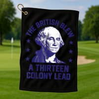 The British Blew A 13 Colony Lead Retro Us George Washington Golf Towel