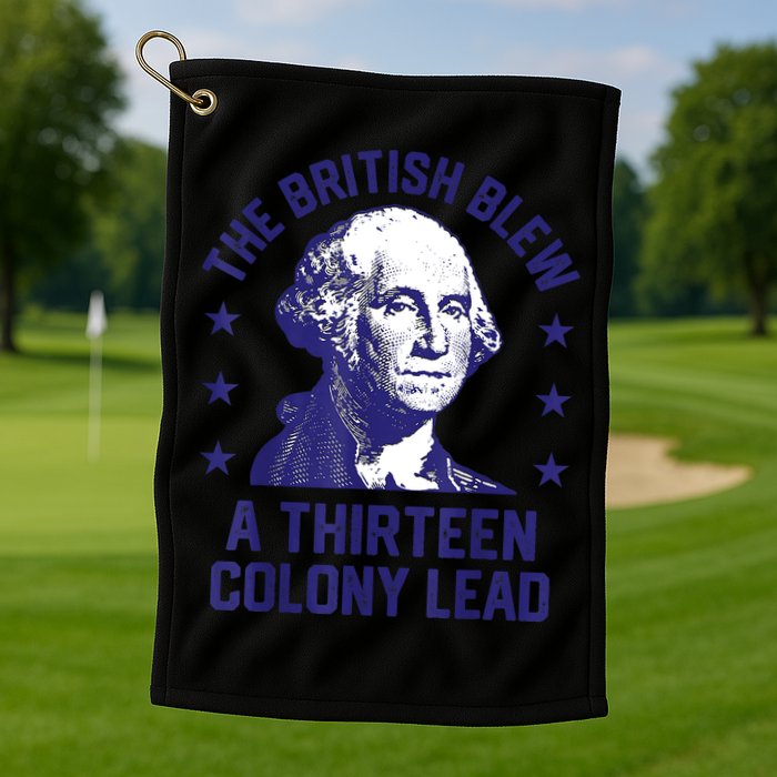 The British Blew A 13 Colony Lead Retro Us George Washington Golf Towel