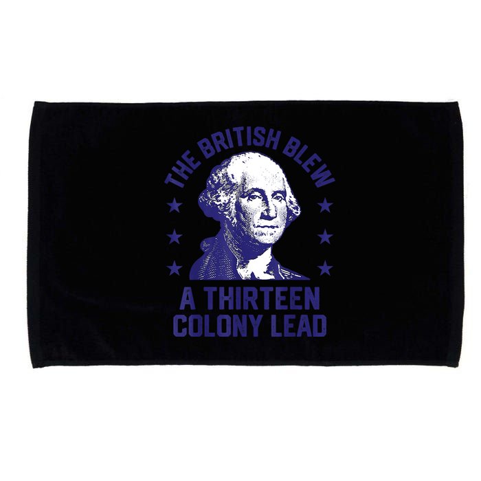 The British Blew A 13 Colony Lead Retro Us George Washington Microfiber Hand Towel