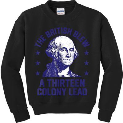 The British Blew A 13 Colony Lead Retro Us George Washington Kids Sweatshirt