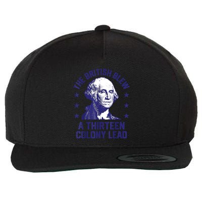 The British Blew A 13 Colony Lead Retro Us George Washington Wool Snapback Cap
